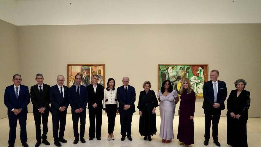 La reina Sonia de Noruega visita Málaga para inaugurar la exposición que une a Munch y Picasso