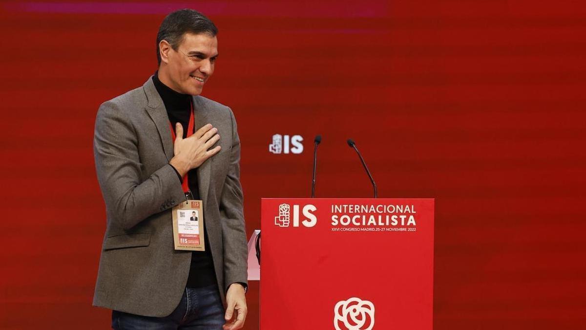 Pedro Sánchez, en el XXVI Congreso de la Internacional Socialista.