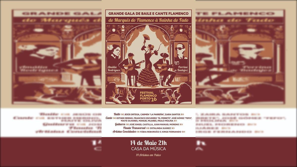 Cartel del espectáculo inspirado en Porrina de Badajoz y Amália Rodrigues.