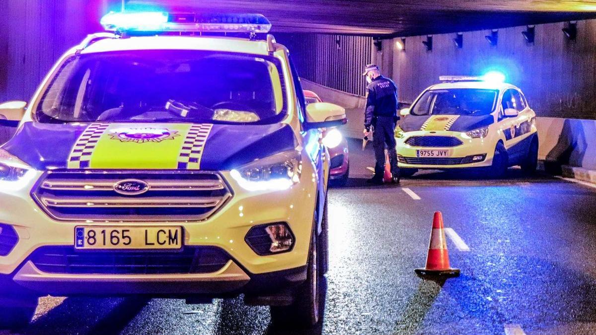 Imagen facilitada por la Policía Local de Alicante en su control nocturno