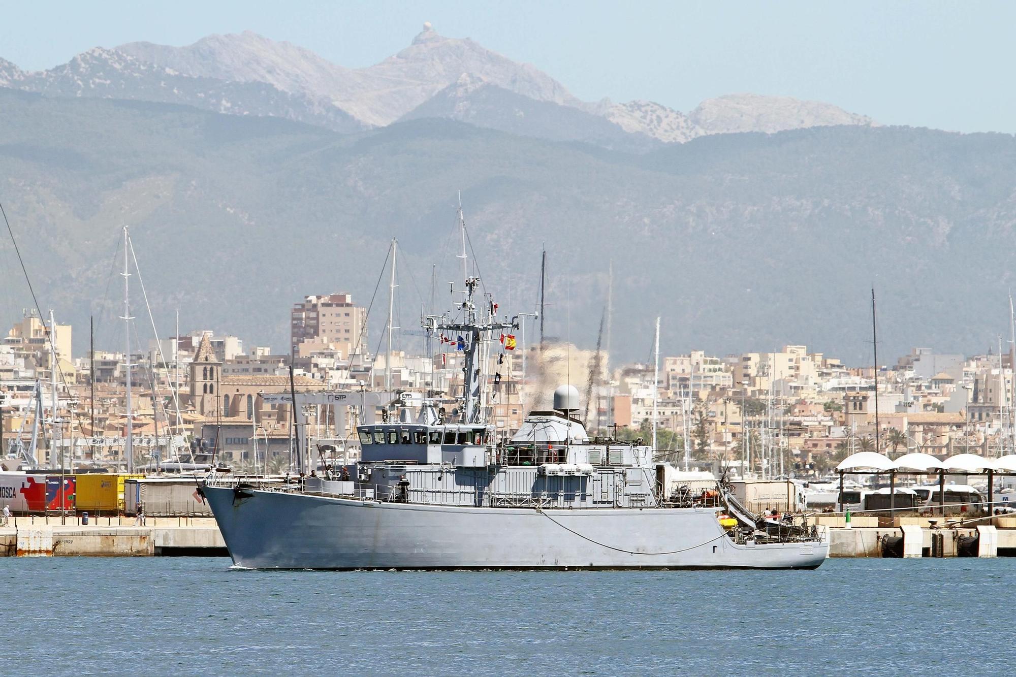 Llegan a Palma los buques participantes en las maniobras Spanish Minex-24