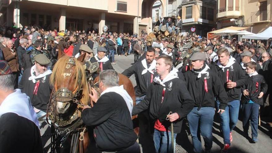 Borriol recoge 35.000 kilos de leña de su hoguera en la ‘pujà’ del carro