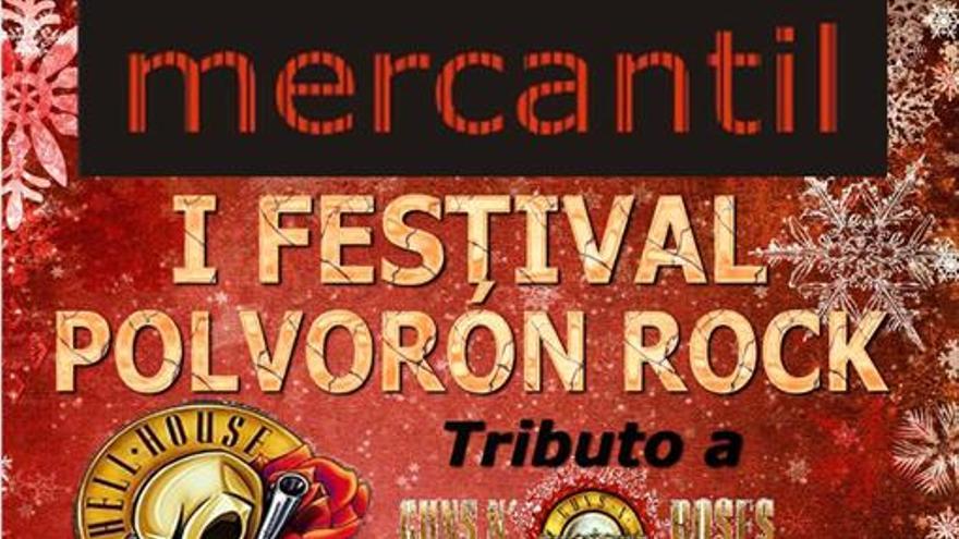 El primer festival benéfico Polvorón Rock se celebra en la Mercantil