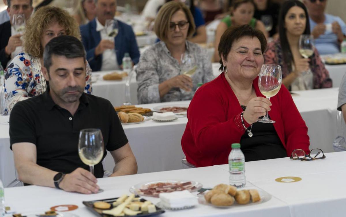 Vidal Seage, alcalde de Pontecesures y presidente del GDR O Salnés e Ulla-Umia,durante el túnel del vino. | // FDV