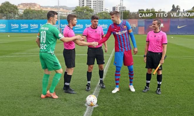 Partido de entrenamiento entre Barça y Cornllá