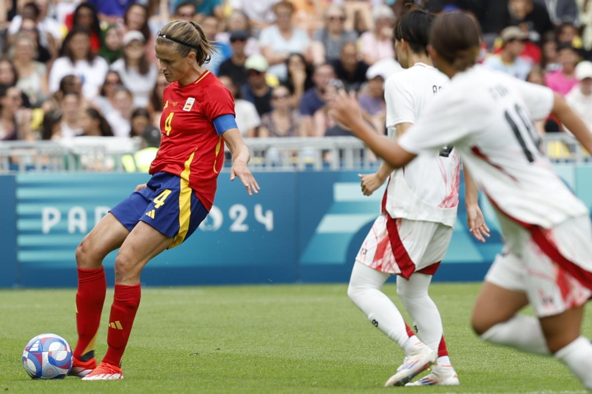 España - Japón, el partido de fútbol femenino de la fase de grupos de los Juegos Olímpicos, en imágenes.