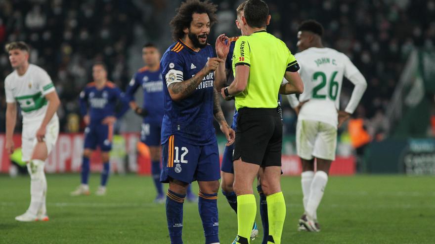 Marcelo, sancionado con tres partidos tras su expulsión en Elche