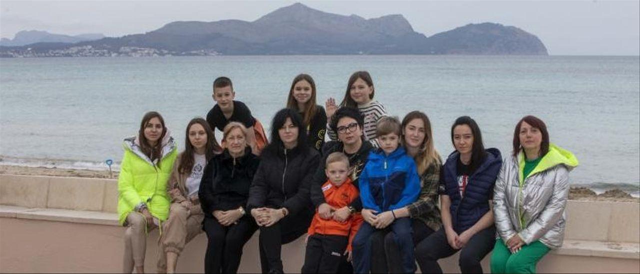 Una imagen tomada este viernesde la nueva familia de Guillem Font y Maria Gracia y, por extensión, de todo Can Picafort.