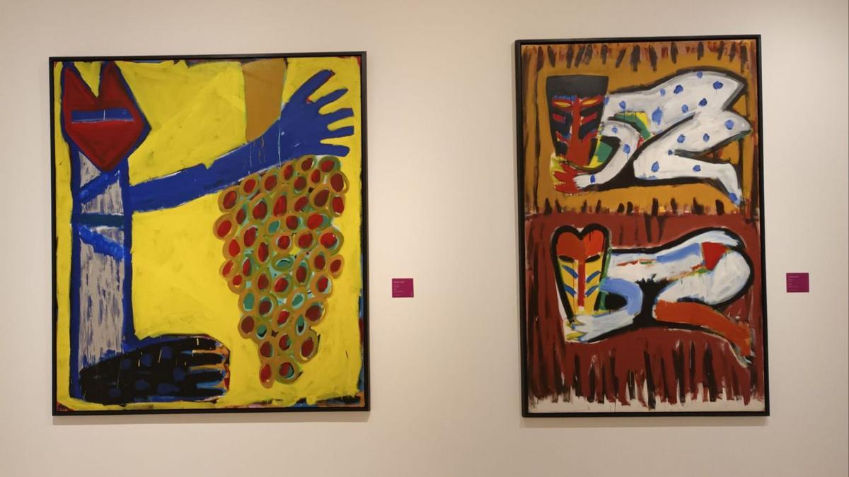 Obras de Menchu Lamas y Antón Patiño.