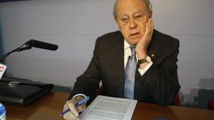 Imagen de archivo de Jordi Pujol Soley dando una conferencia en 2011.