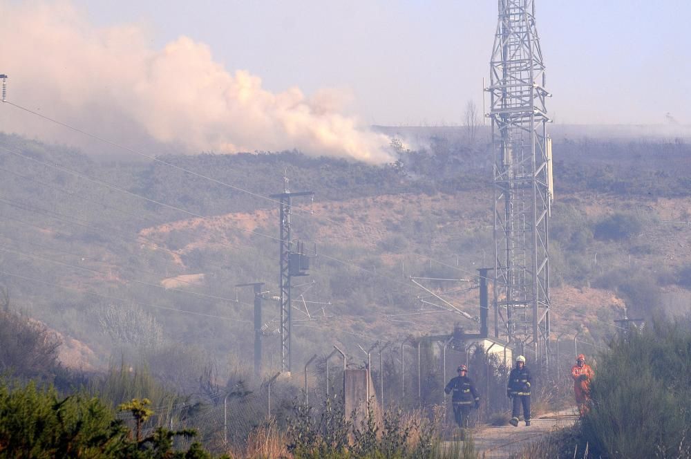 Incendio forestal en Lalín