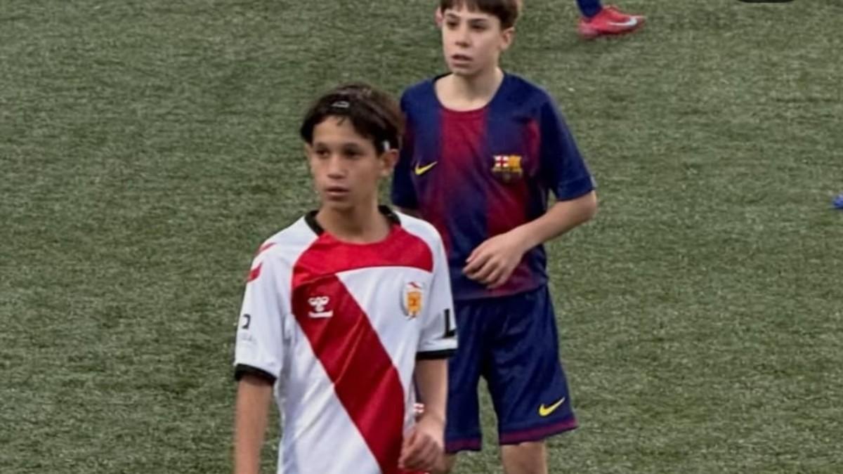 Omri Sharabi destacó en el partido entre el CE L'Hospitalet y el Sub-13 blaugrana