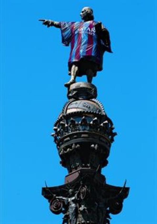 Colón vestido del Barça