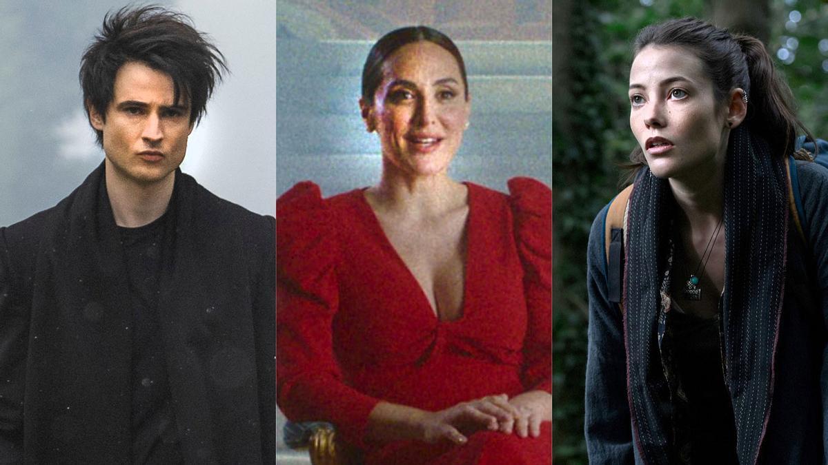 Tom Sturridge (’Sandman’), Tamara Falcó (’La marquesa’) y Mireia Oriol (’Alma’). Tom Sturridge (’Sandman’), Tamara Falcó (’La marquesa’) y Mireia Oriol (’Alma’).