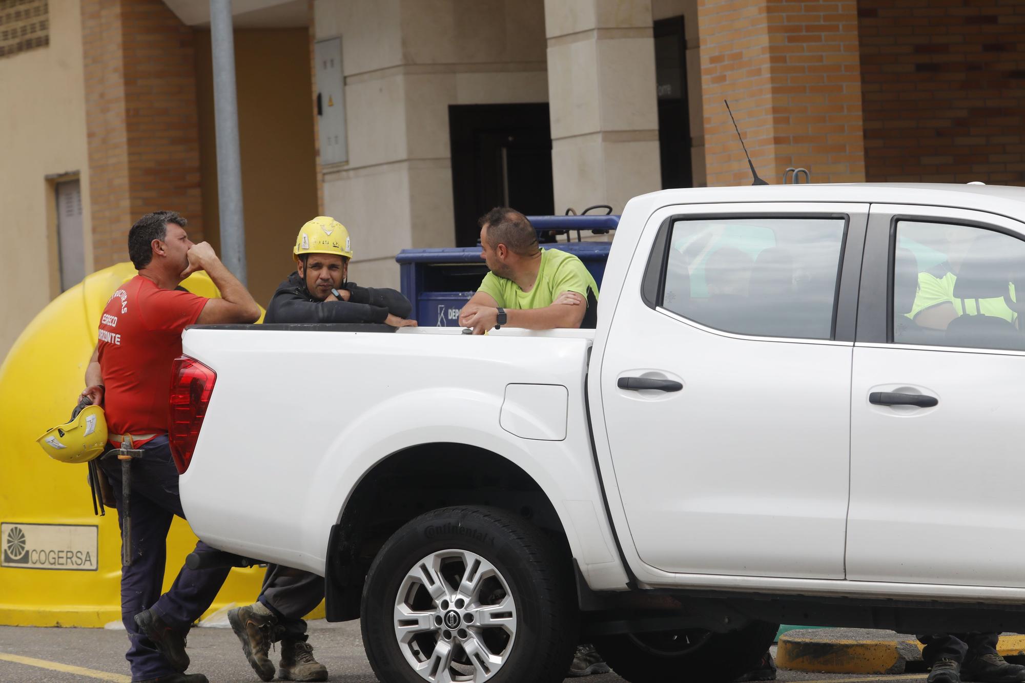 En imágenes: Accidente laboral en Gijón