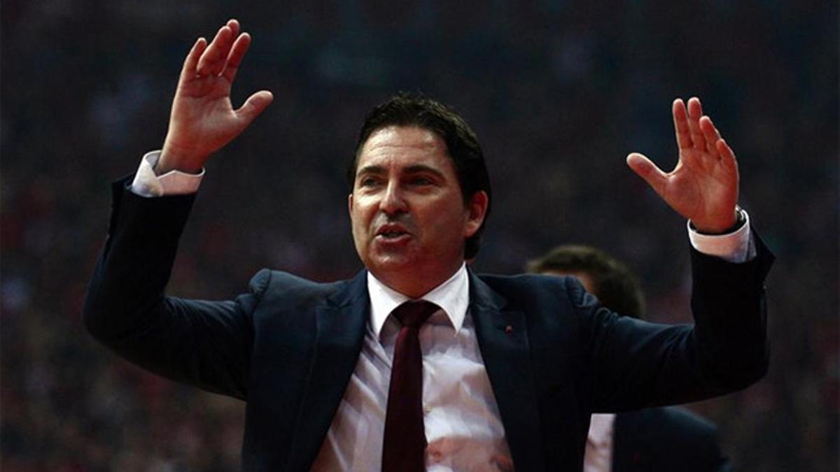 Xavi Pascual celebró el triunfo azulgrana ante el Joventut