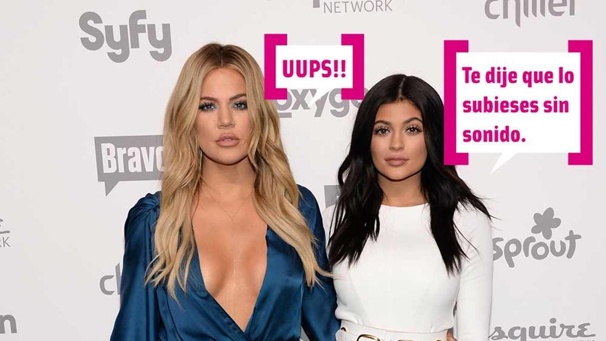 Khloé Kardashian y Kylie Jenner en un evento