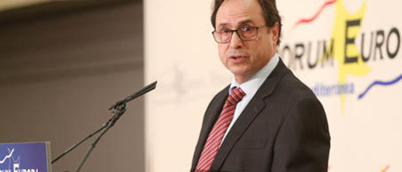 El conseller de Hacienda, Vicente Soler, en el Fórum Europa.