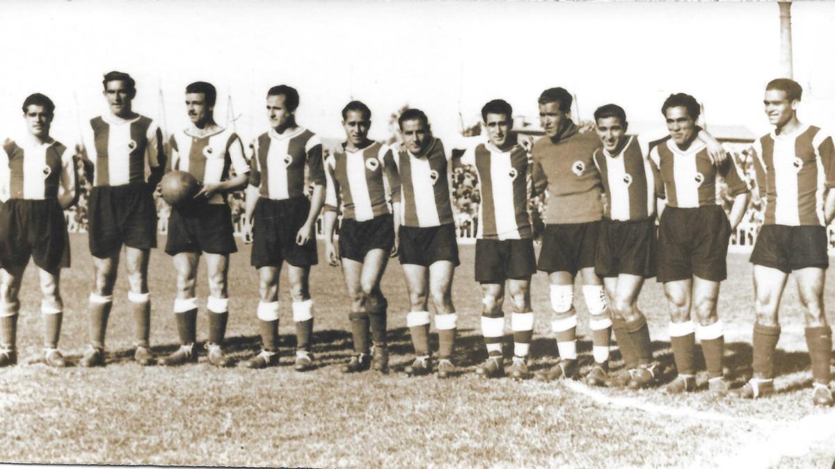 Partido contra el Celta disputado el 28 de abril de 1935 en Bardín que finalizó con la victoria y el ascenso a Primera del Hércules