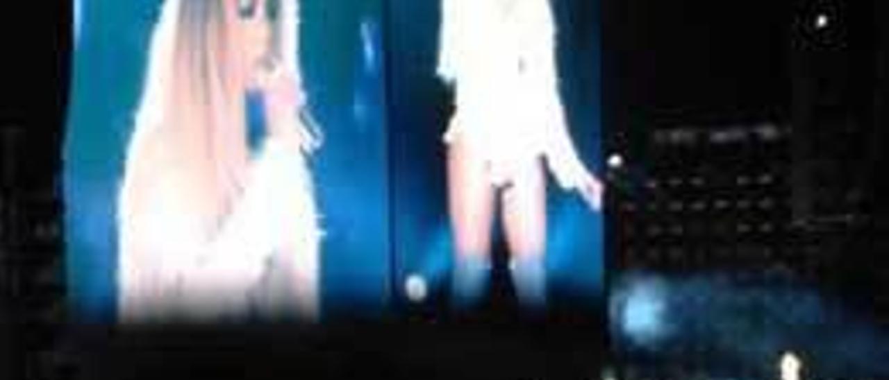 Beyoncé, en el concierto en Barcelona.