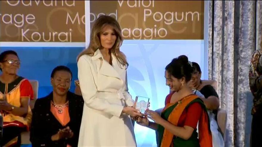 Melania Trump: "La era de permitir la brutalidad contra las mujeres ha terminado"