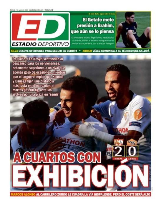 Portada ESTADIO DEPORTIVO viernes 7 agosto 2020