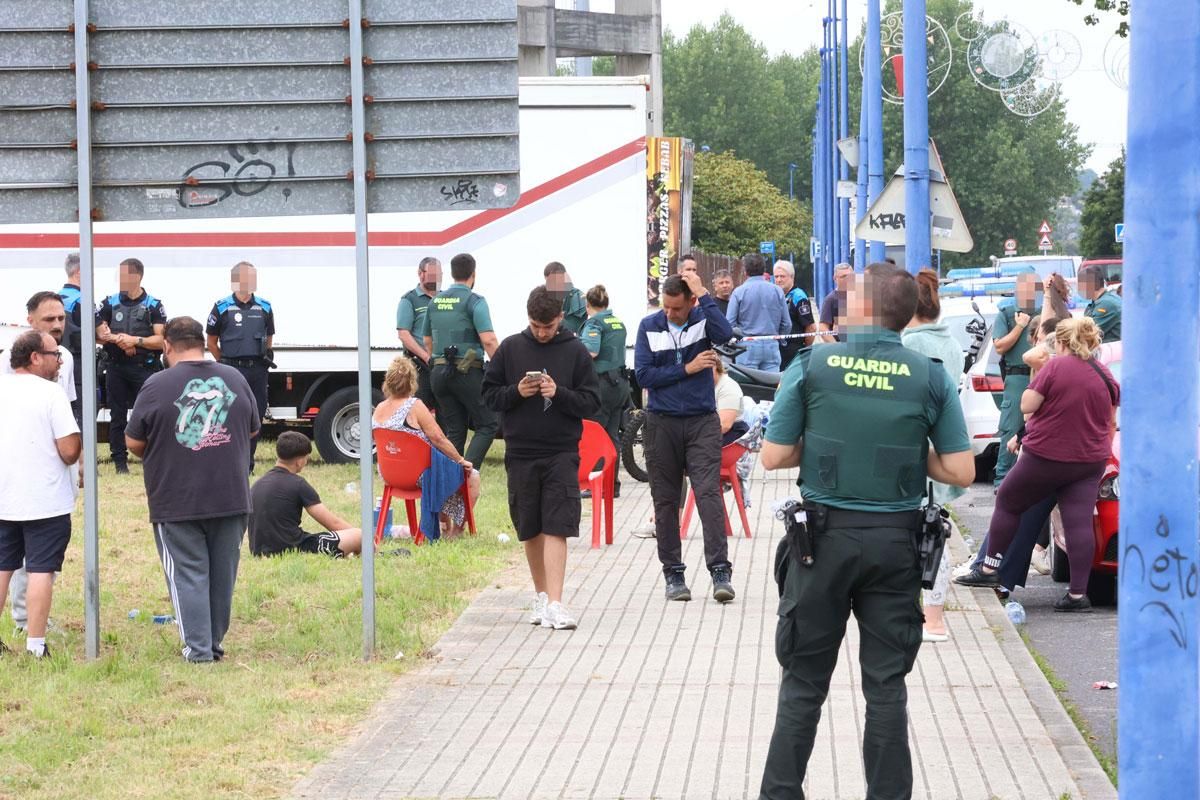 Tres detenidos tras una pelea entre feriantes en O Burgo que termina con un herido por arma blanca