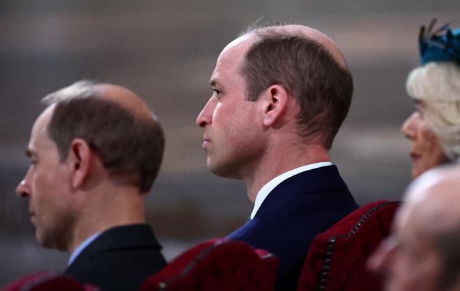 El príncipe Guillermo durante un servicio religioso en la abadía de Westminster por el Día de la Commonwealth