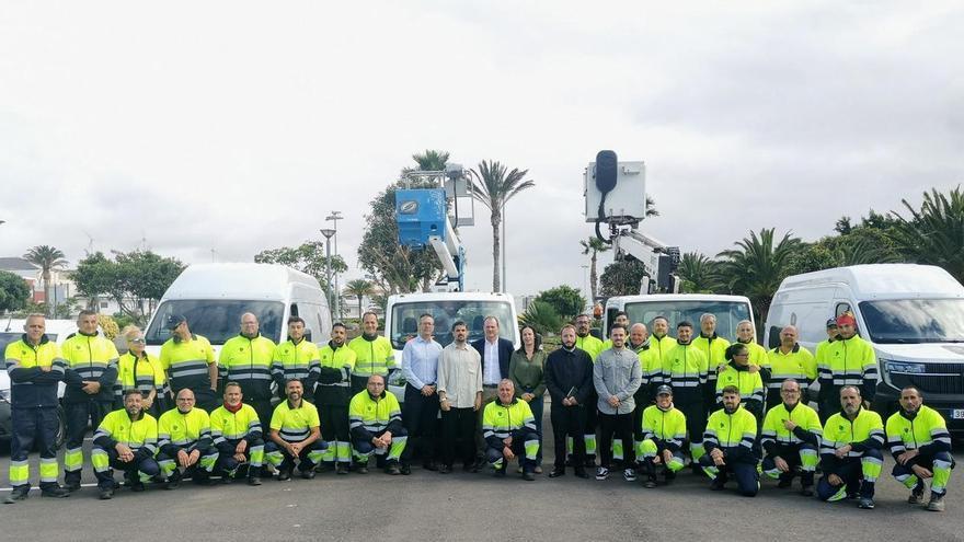 Agüimes refuerza el mantenimiento de parques con 32 operarios y 14 vehículos