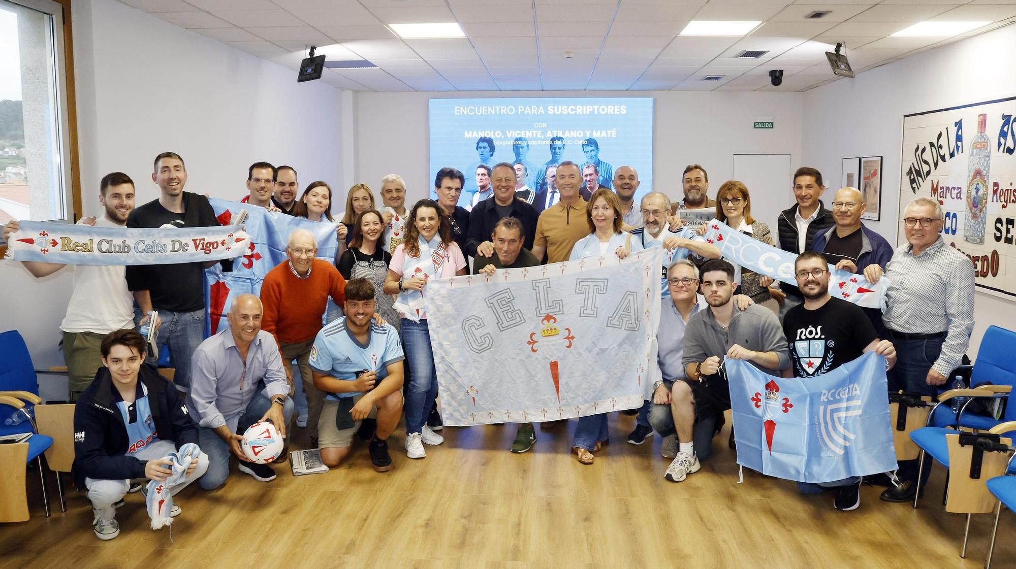 Encuentro de exjugadores y capitanes del Celta con suscriptores de FARO