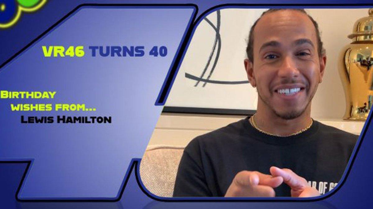 Hamilton, en el vídeo de felicitación para Rossi