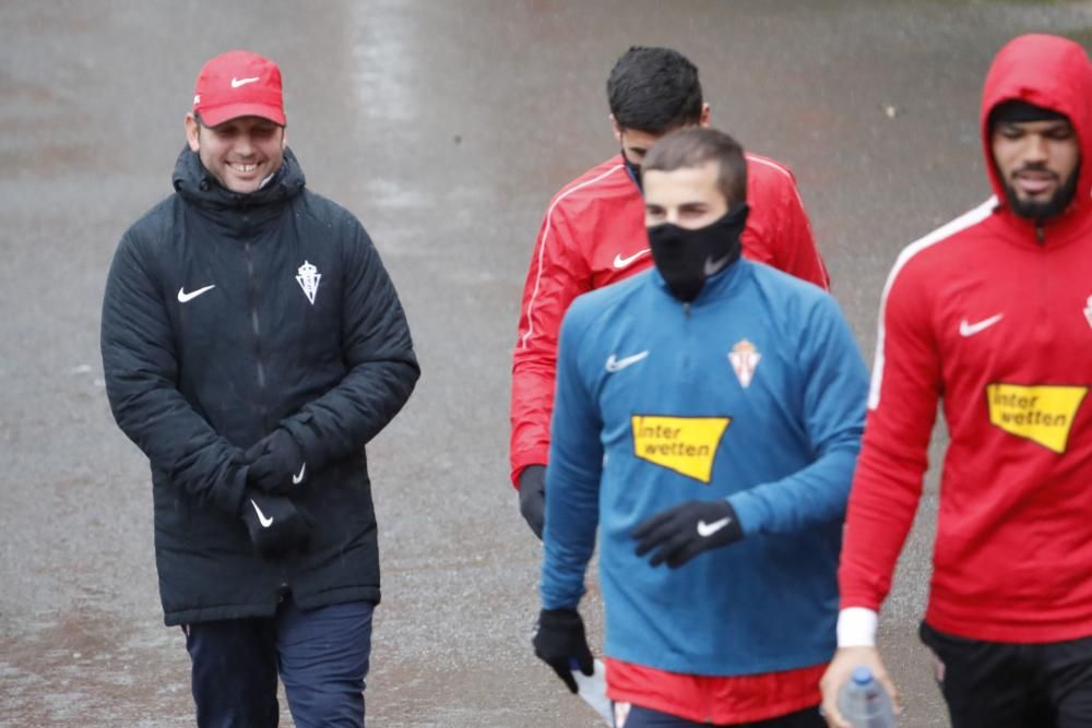 Entrenamiento del Sporting en Mareo.