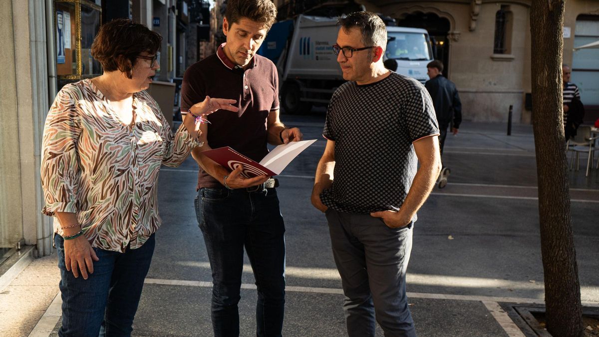 Per l'esquerra, Laura Massana, David Cid i Josep Joan Roda, aquest dimecres a Manresa