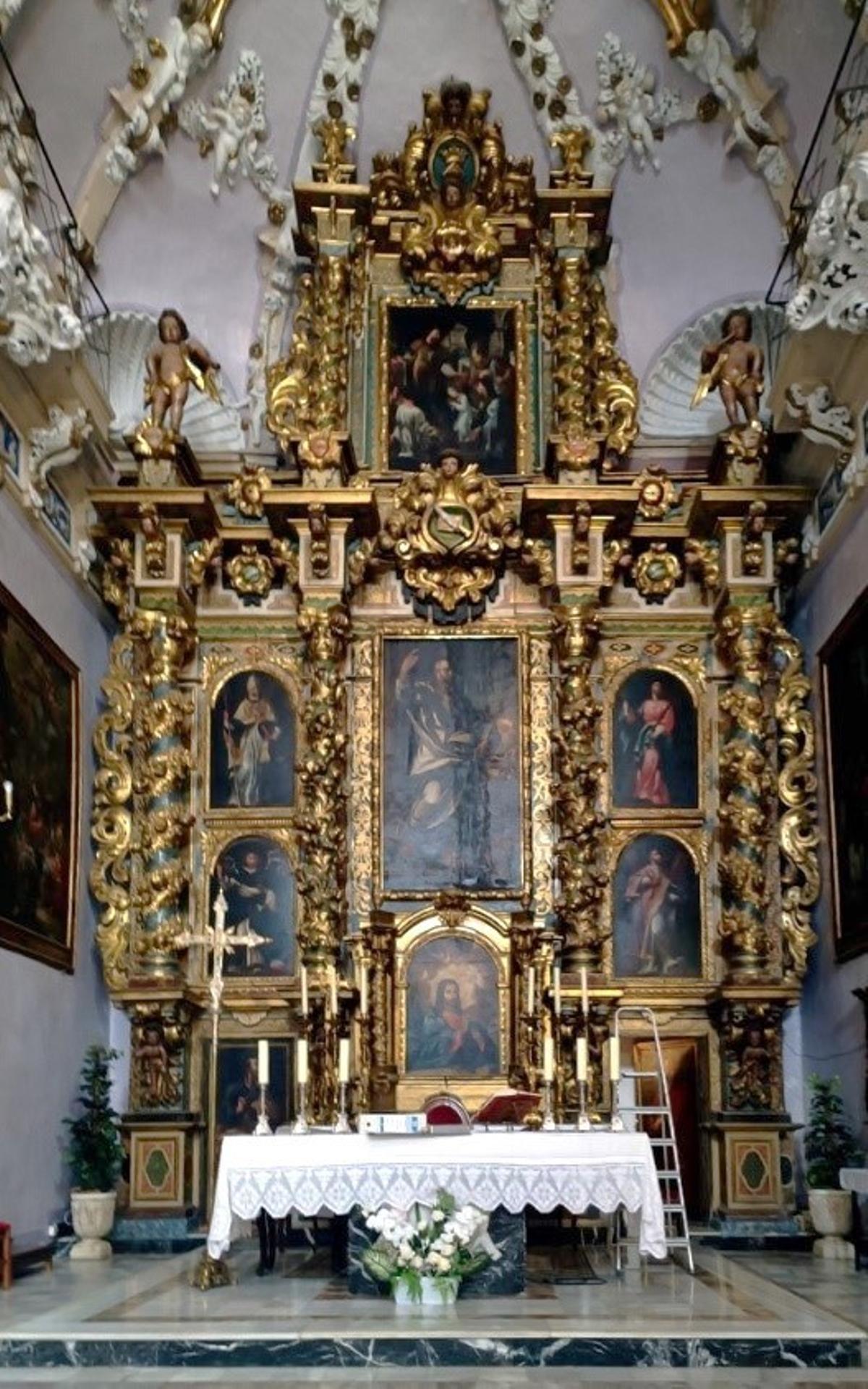 Retablo de la iglesia de Sant Bertomeu Apòstol de Agullent que será restaurado.