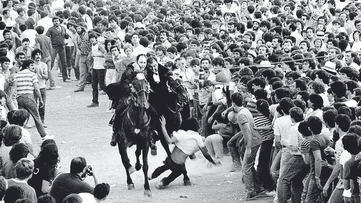 Fiestas de Sant Joan, ‘es jocs des Pla’, 23 de junio de 1982.