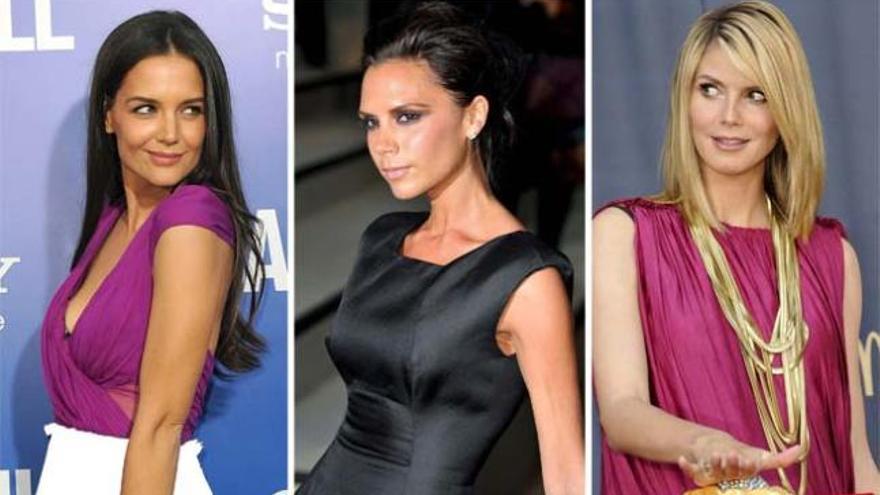 Katie Holmes, Victoria Beckham y Heido Klum