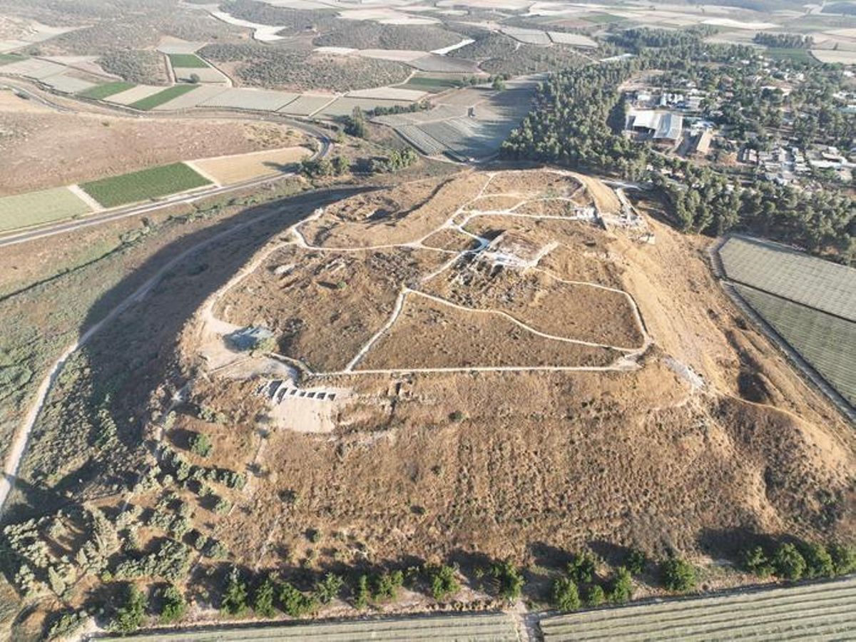 Vista aérea de Tel Lachish, donde se ha descubierto el histórico peine de marfil.