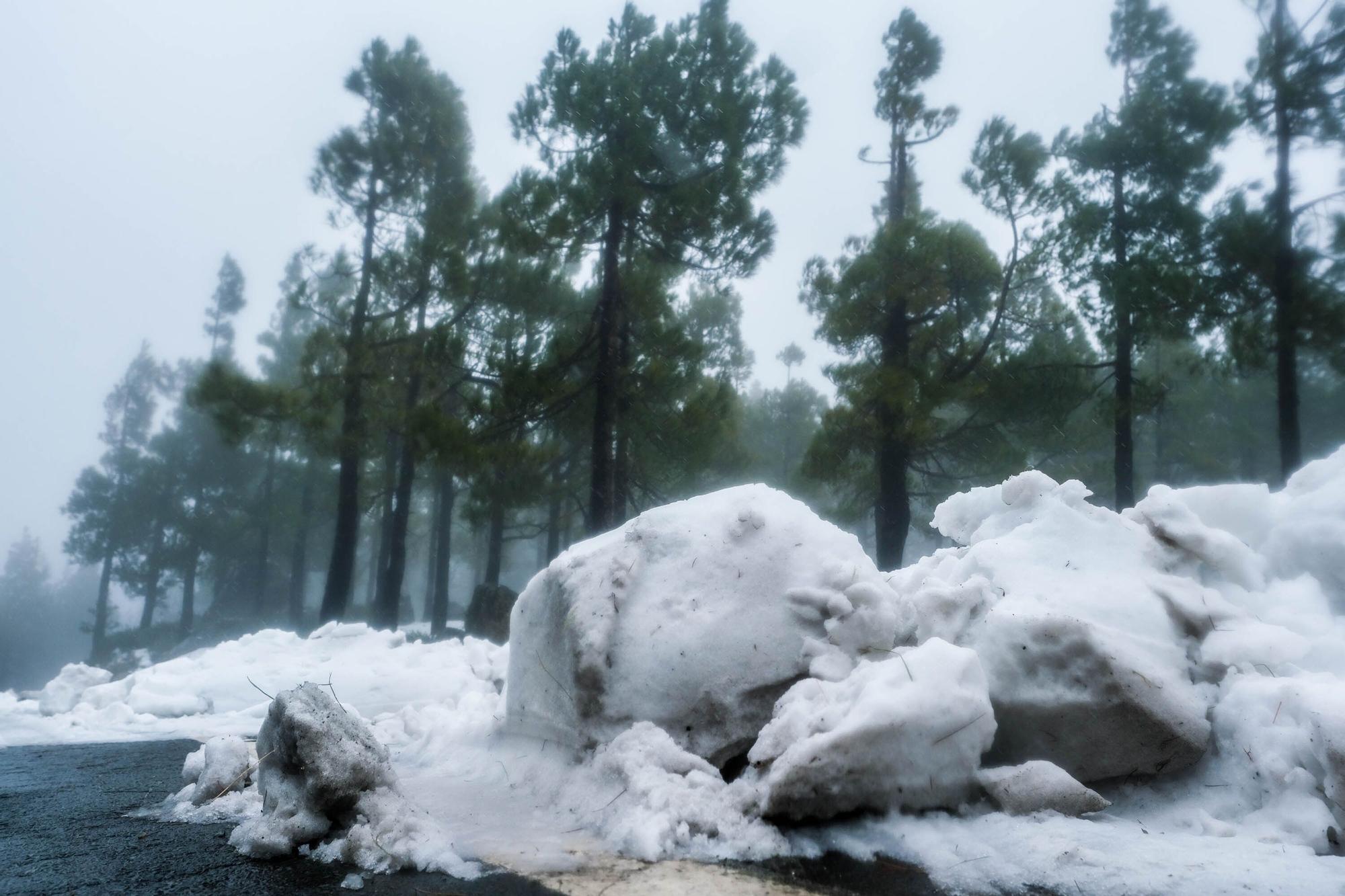 Nieve en la cumbre de Gran Canaria (15/03/2022)