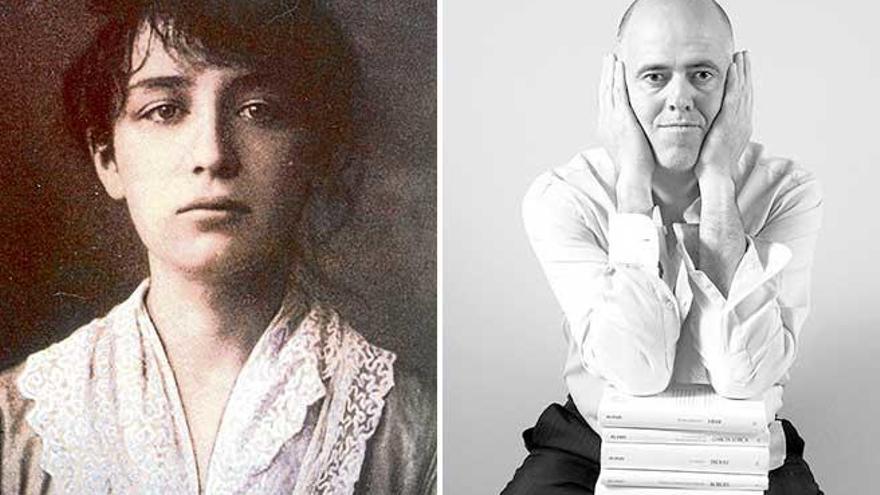 Retrato de Camille Claudel e imagen del director del espectáculo, Joan Gomila.