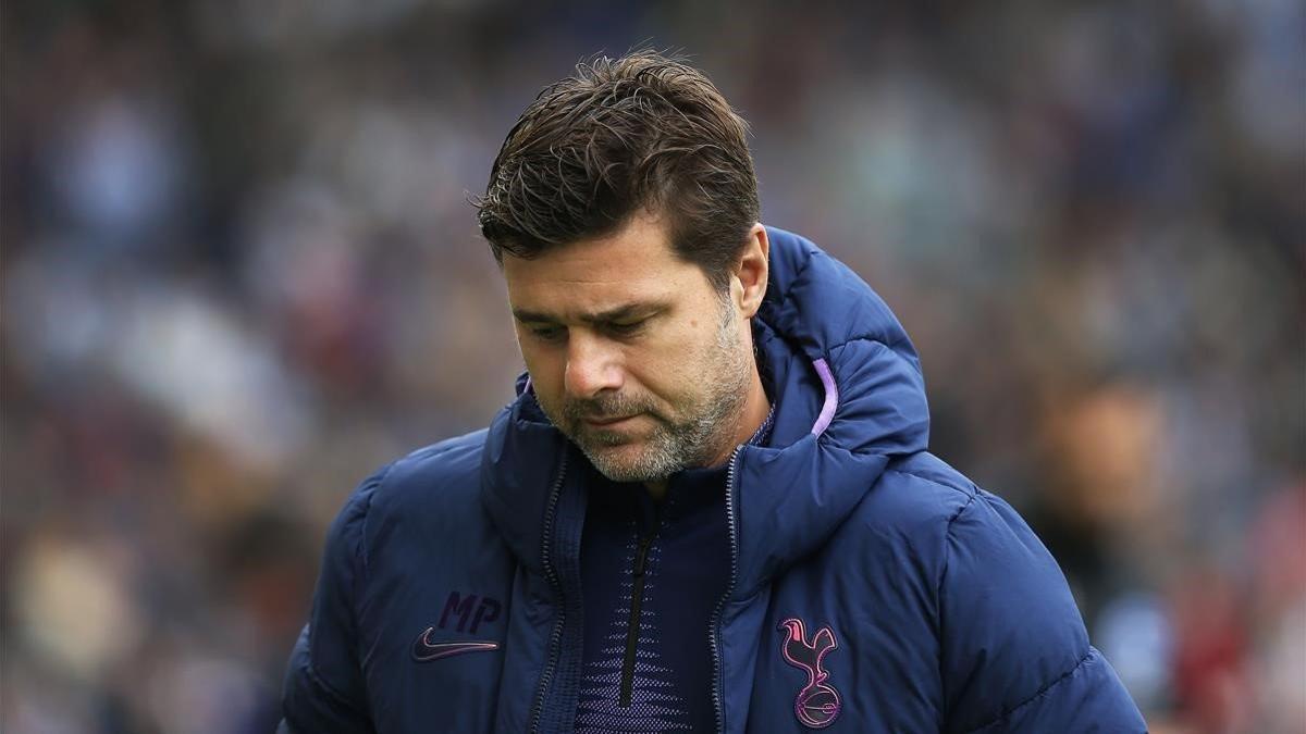 Pochettino, en un partido del Tottenham ante el Brighton.