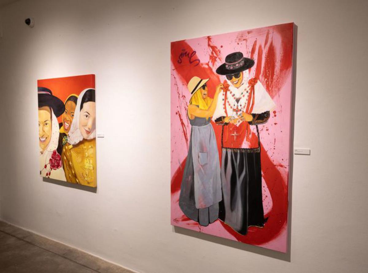 Las obras ‘Selfie a la diversitat’ y ‘D’after’. | VICENT MARÍ