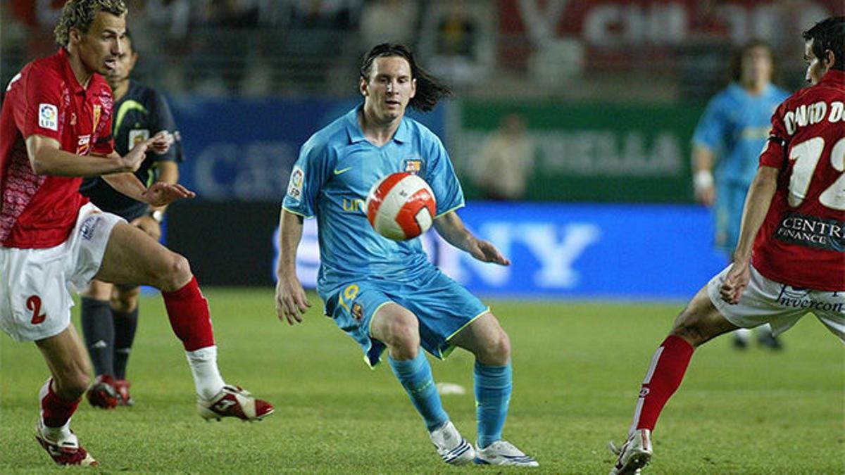 Messi jugó la temporada 2007-08 en Murcia