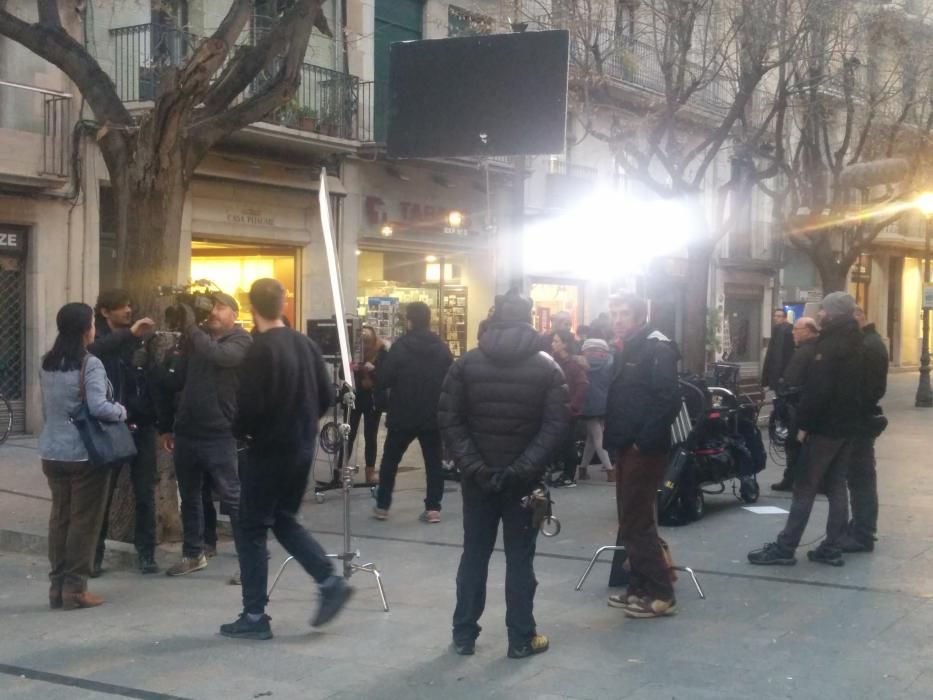 Iberdrola grava un anunci a la rambla Llibertat de Girona