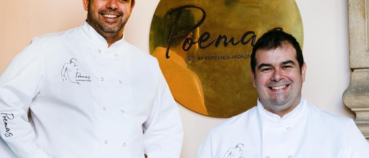 Juan Carlos y Jonathan Padrón en su restaurante Poemas By Hermanos Padrón en Gran Canaria.