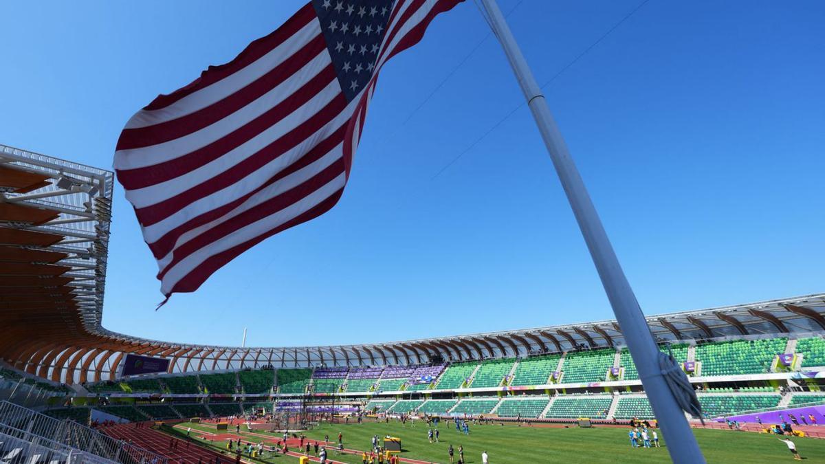 Imagen del Hayward Field de Eugene, escenario del Mundial. // EFE