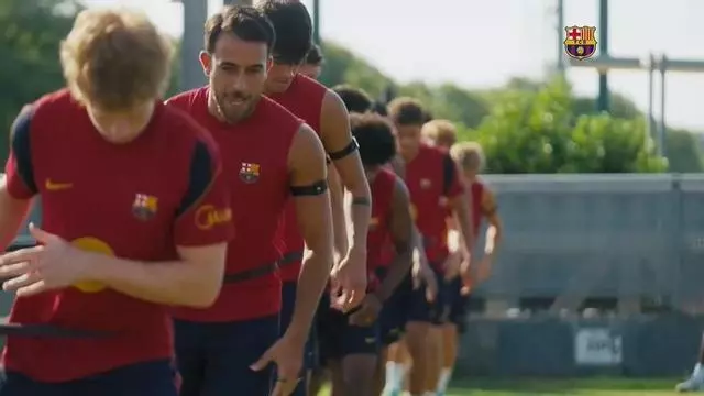 El Barça completa el último entrenamiento antes de viajar a Basilea