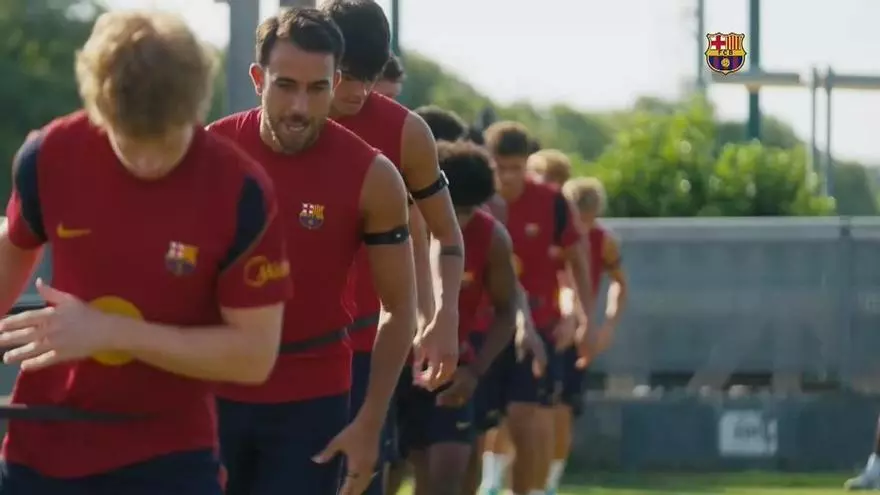 El Barça completa el último entrenamiento antes de viajar a Basilea