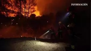 Incendio en Benasau: "De repente vimos que teníamos la llamas encima y salimos corriendo"