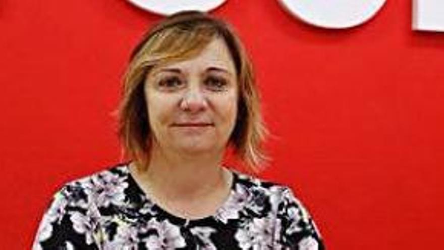 Patricia Abascal, ayer en la sede del PSOE.