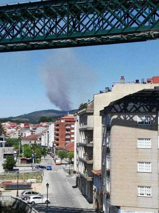 Un nuevo incendio forestal en Soutomaior golpea a la provincia de Pontevedra